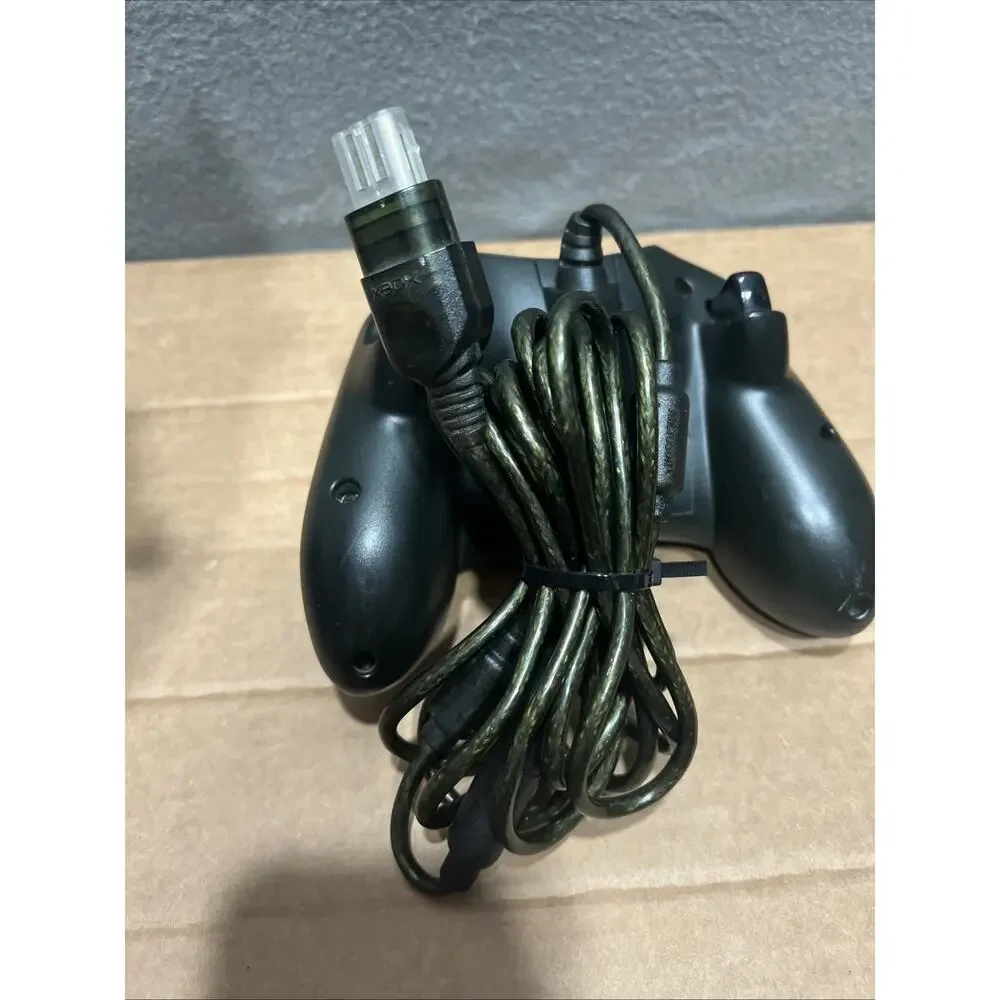 Original Xbox OEM S Type Black Controller With Breakaway Cable